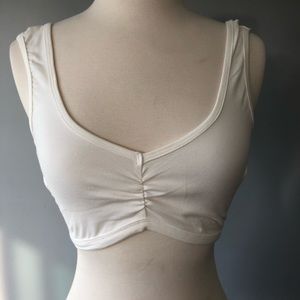 Blue Life Bralette Side Cut Outs White Size Small